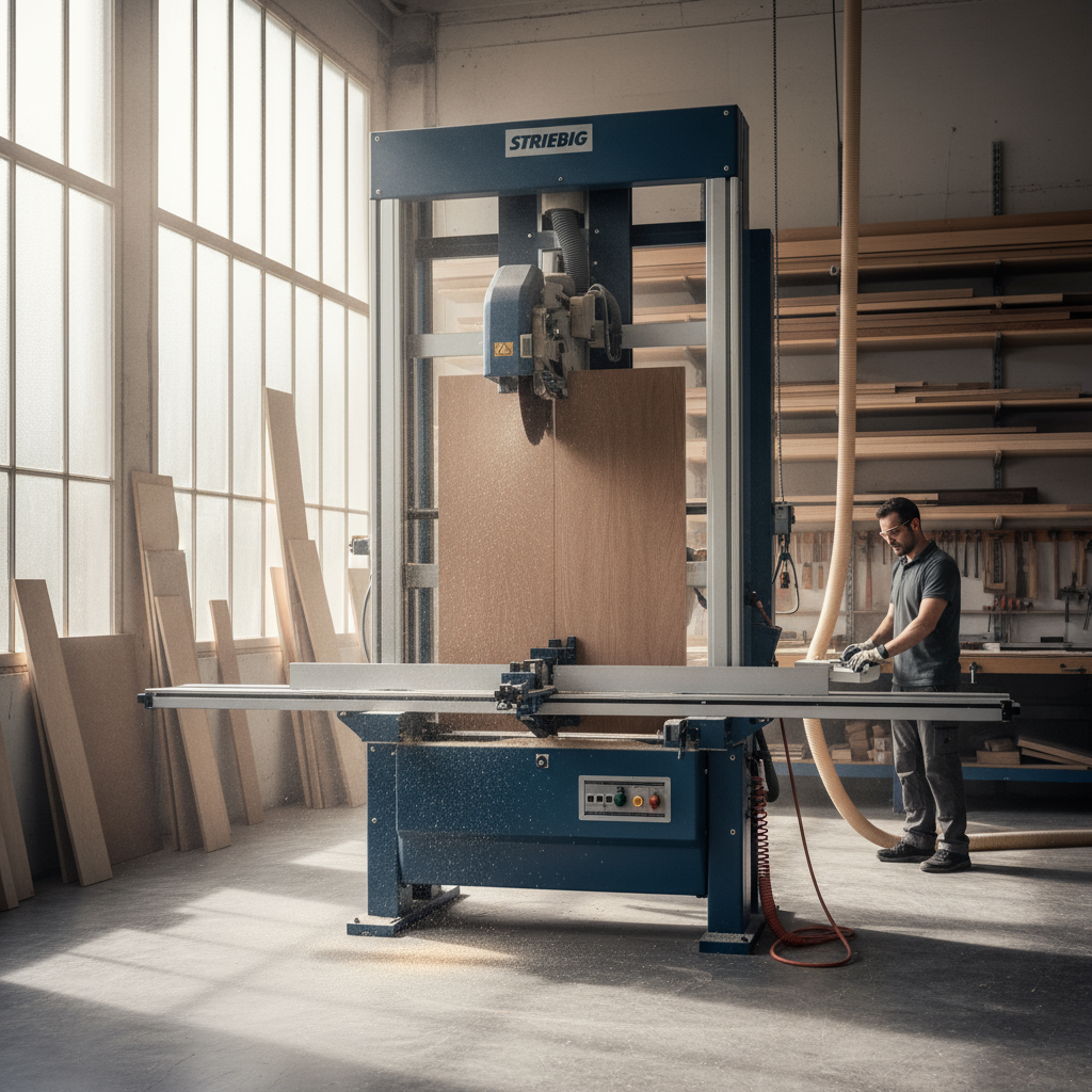 Realistische foto passend bij Verticale paneelzaag Striebig: precisie en efficiëntie voor professio